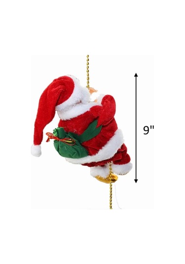 Tırmanma Boncuk Zinciri Noel Baba Kırmızı 20cm