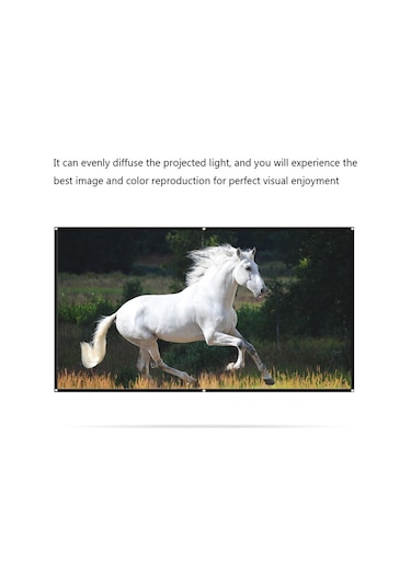 Geeroyoo 100 İnç Taşınabilir Kırışmaz Katlanabilir Projeksiyon Perdesi 16:9 Geniş Ekran Hd Film Ev/ofis İç-dış Mekan Jzr-gy
