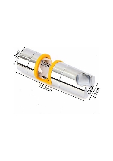 Primepickings Turuncu Yüksek Kaliteli Duş Braketi Duş Rayı Tutucu 19 25mm Abs Krom Duş Başlığı Tutucu 2 Katlı Gri