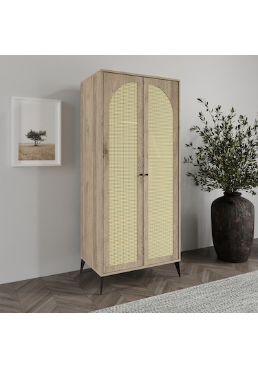 Rosepal Mobilya Diamond 2 .kapaklı 4 Bölmeli Gardırop