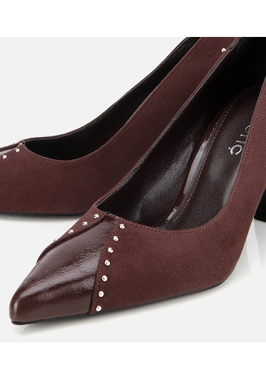 Hotiç Kadın Süet Kahverengi Taşlı İnce Topuklu Stiletto 01ayh314810a480 01ayh314810a480 Kahverengi