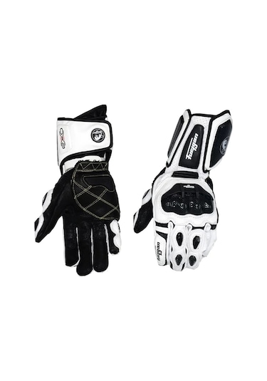 Ambition Motosiklet Enduro Yarış Eldiveni Beyaz