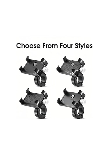 Yunboo Bisiklet Telefon Tutucu - Güvenli Sürüş İçin Alüminyum Telefon Askısı Siyah