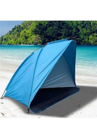 Bloomnest Tek Katmanlı Kamuflaj Çadır, Açık Hava Kamp & Piknik Çadırı, Balıkçılık İçin, Renkli Çift Kişilik Mavi Mavi, Tek Katmanlı Kamp Çadır Mavi