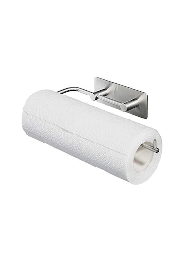 Kağıt Havluluk Yapışkanlı Çift Çubuklu Paslanmaz Çelik Krom Rengi Krom