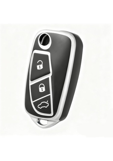 Fiat Fiorino Linea Punto Anahtar Kılıfı Siyah Gümüş