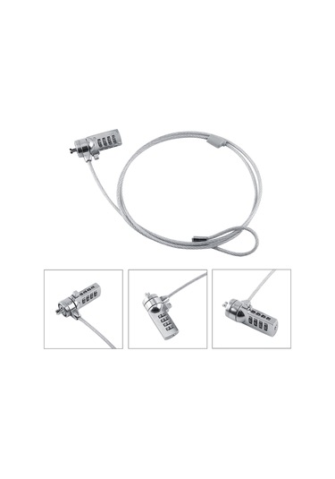 Shineyee Laptop Anti-canavar Kilit: 110cm Çelik Kablo, 4-hane Yeniden Ayarlanabilir Şifre, Tüm Dizüstü Ve Masaüstü Bilgisayarlarda Uyumlu