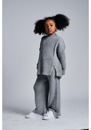 Triko Salaş İkili Takım Gri