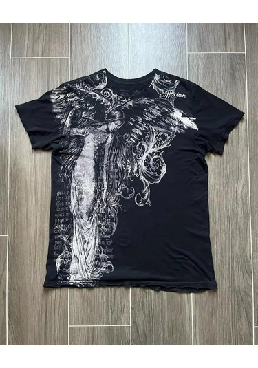 Snapbuy Büyük Grunge Kanatlı Erkek Kısa Kollu Pamuk T Gömlekpembe Pembe