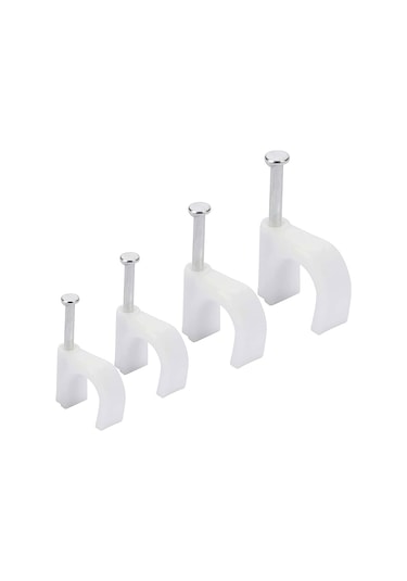 Powermaster Pm-24871 8 Numara Çelik Çivili 25 Mm Kroşe 4x16 Antigron Kablolar İçin 100lü Poşet