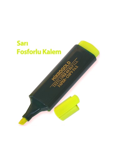 N'pratik Sarı Fosforlu Kalem - Parlak Ve Dayanıklı İşaretleyici Sarı