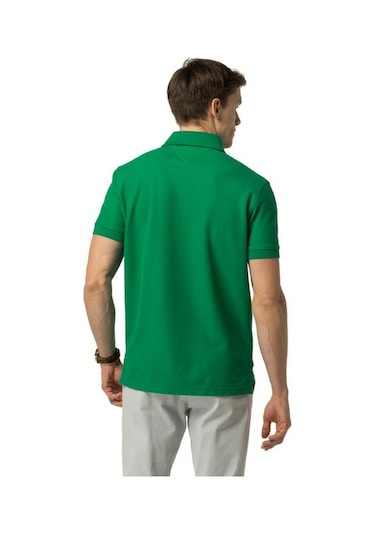 Tommy Hilfiger Polo Yaka Pike Erkek T-shirt Yeşil - Haki