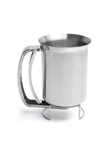 Pazly Modern Paslanmaz Çelik Gözleme Dispenseri, Basit Kullanım, Hızlı Kapatma Vanası, Dayanıklı Yapı, 10.5cm Ağız, 12.5cm Yükseklik, Gümüş Renk Gümüş