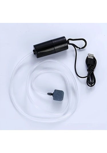 Willowhaven 1 Adet Taşınabilir Usb Akvaryum Pompası - Mini Hava Pompası, Ayarlanabilir Akış, Kompakt Siyah Tasarım