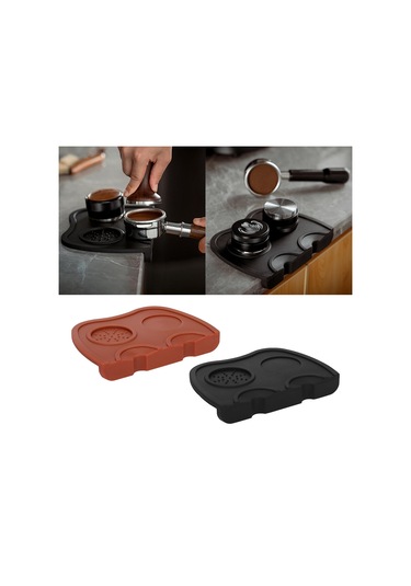 Suntek Espresso Mat Kahve Sıkıştırma Matı Silikon Mat Siyah
