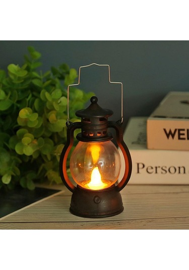 Suntek Magideal Fener Led Yağ Lambası Masa Sundurma Kabin Siyah