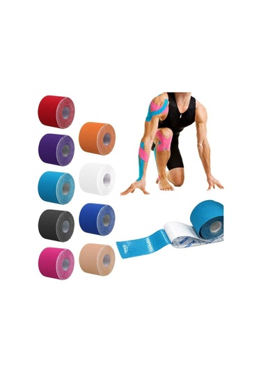 Vzn Kinesio Sporcu Ağrı Bandı 5 CM x 5 M 2 Adet
