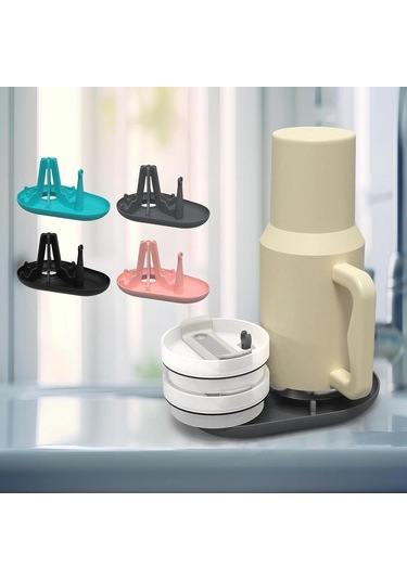 Suntek Kahve Kupa Su Bardak Rafı Taşınabilir Şişe Gri