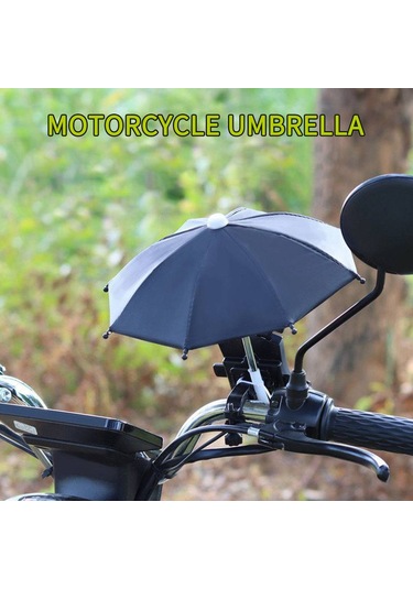 Ranyeek Motosiklet Telefon Şemsiyesi - Yağmur Ve Güneş Koruyucu, Kalın Polyester, 2 Bağlayıcı + 2 Zımba, Kırmızı Kırmızı