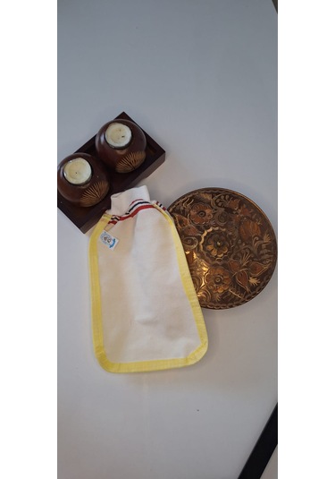 Eker-sarı Biyeli Hızlıgiy Kese Seti-2 Adet Kese-lastikli Kese