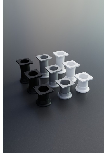 Beyaz 6 Cm 6 Lı Mobilya Koltuk Baza Masa Ofis Dolap Ayağı Ayakları Dayanıklı Modern Tasarım Gzm Beyaz 6 Cm