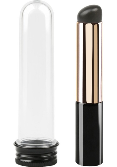 Mufunye Taşınabilir Makyaj Fırçası, Siyah + Pp Şeffaf Gövde