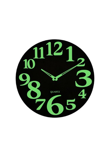 Teltree 30cm Aydınlatmalı Ahşap Duvar Saati - Isı İşlemeli Desen, Sessiz Motor, Ev Dekoru, Günlük Kullanım Ahşap