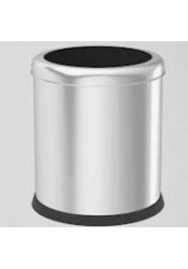 Pasl.çelik 430 Kalite 8 Lt Çemberli Açık Çöp Kovası Krom