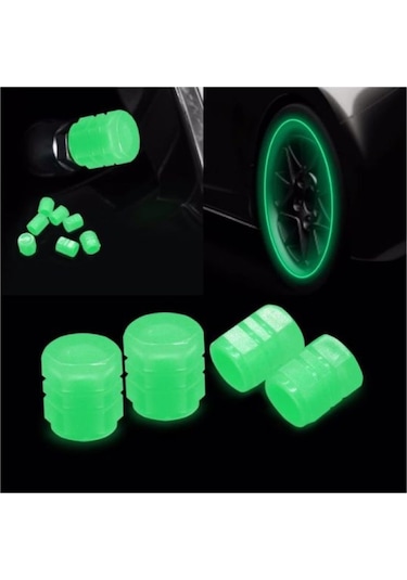Fosforlu Sibop Kapağı Seti 4 Adet Sibop Kapağı Seti Yeşil
