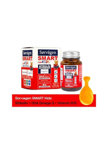 Sorvagen Smart Kids (Çocuklar için) Sitikolin DHA Omega 3 Norveç