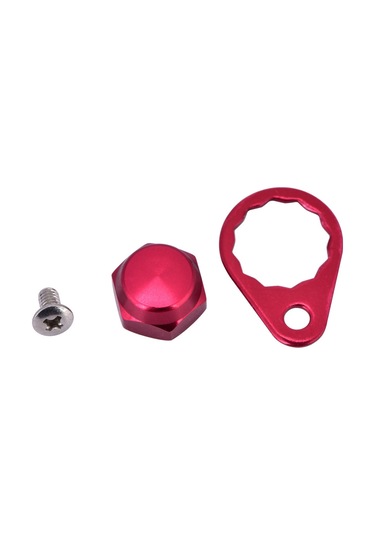 Moveevo Daiwa Shimano Uyumlu Metal Dıy Olta Makinesi Aksesuarı - Kırmızı Sağ El, Anti-deformasyon, Pas Koruma, M7 Somun Kapağı Ve Kilitleme Plakası