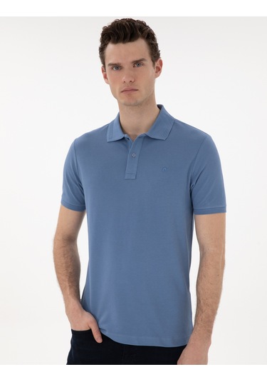 Pierre Cardin Erkek Mavi Tişört Basic 50302561-vr036 Mavi