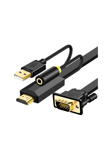 Sones 5m Jh Hv10 1080p Hdmı - Vga Kablosu Projektör Tv Kutusu Bilgisayar Dizüstü Bilgisayar Endüstriyel Ekran Adaptör Kablosu