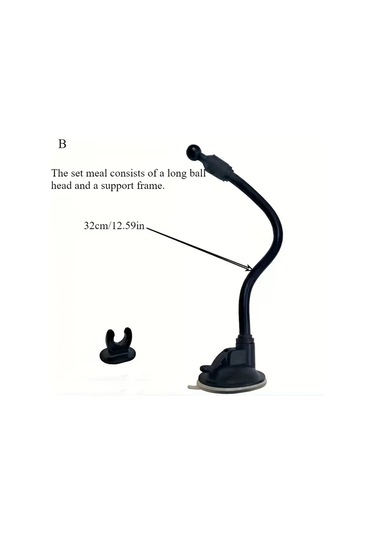 Xuweiwei B 1pc 17mm Top Kafa Hortum Emici Taban Araba Cep Telefonu Tablet Tutucu 4 Uzunluk Aksesuar