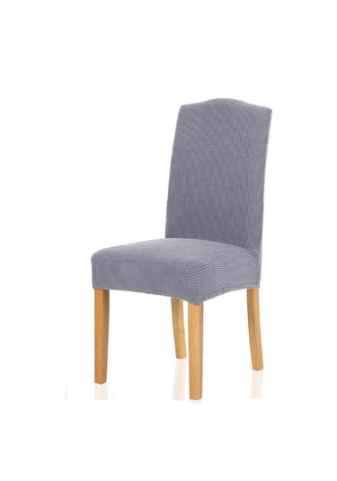 Açık Gri Jakarlı Sandalye Kılıfı Spandex Streç Slipcovers Sandalye Sandalye Mutfak Yemek Odası Mutfak Düğün Ziyafet Için Kapakları