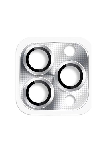 Mey İthalat Apple, Uyumlu iPhone 16 Pro Max Pers Alüminyum Kamera Lens - Gümüş