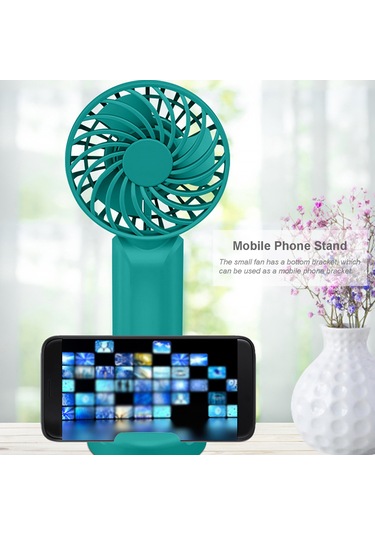 Symbee Portatif Usb Şarjlı Mini El Venti, 3 Hızlı Doğal Rüzgar, Telefon Tutucu Ve Masa Üstü Standı İle Sessiz Isınma - Pembe