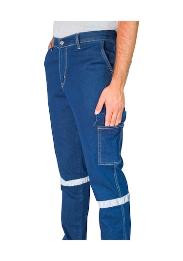 Likralı Kot Pantolon Mavi