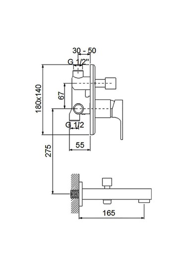 Newarc - Aqua Ankastre Banyo Bataryası Mat Siyah - 941131b 321105 Diğer