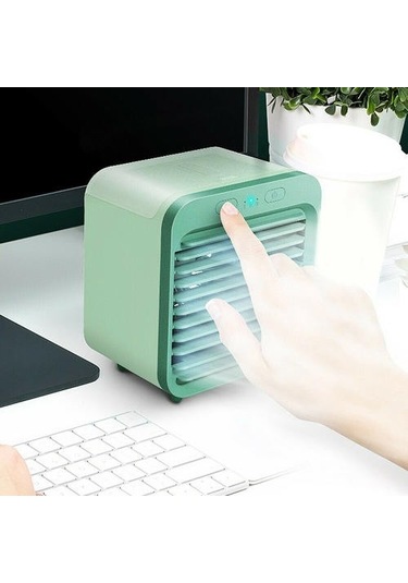 Mini Taşınabilir Fan Soğutucu Vantilatör 4261 Yeşil