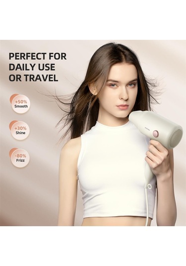 Moveevo Saç Kurutma Makinesi Yüksek Güç 1800w 3000m Negatif İyonlar Saç Kurutma Makinesi 3 Hız Ayarı Hafif Kadınlar İçin Saç