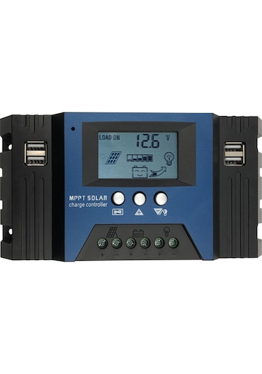 Mufunye Mppt Güneş Kontrol Cihazı 12/24v Otomatik Odaklama Maksimum Akım Şarj Kontrol Cihazı 4 Yönlü Usb Çıkışını Destekler 50a