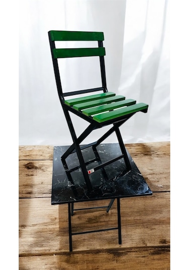 Modern Balkon Bahçe Mutfak Bistro Set Katlanır Masa-sandalye Yeşil