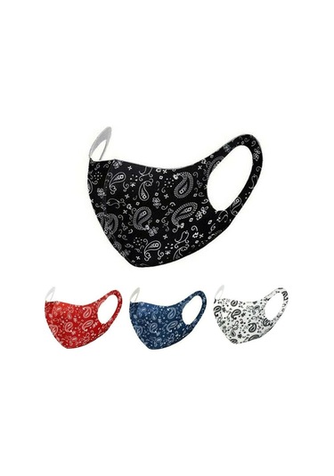 Yeni 1 Adet Unisex Yaz Ince Kesit Nefes Maskesi Toz Geçirmez Anti-uv Yeniden Kullanılabilir Yıkanabilir Baskılı Yarım Yüz Ağız Kül