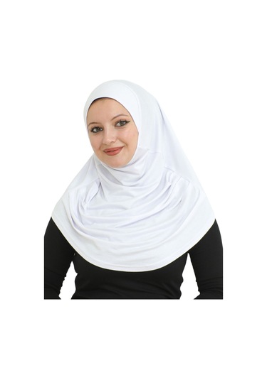 Hazır Giyim Türban Yumuşak Başörtü Şal - Beyaz Beyaz