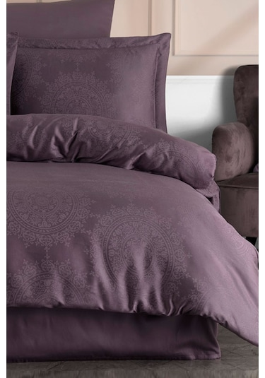 Varol Liyosel Jakar Nevresim Takımı Tek Kişilik - Nothingham Mürdüm Nothınghammurdum/tekkısılık Mürdüm