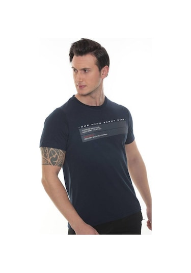 Fore Sport Erkek One Nıne Baskılı T-shirt Lacivert