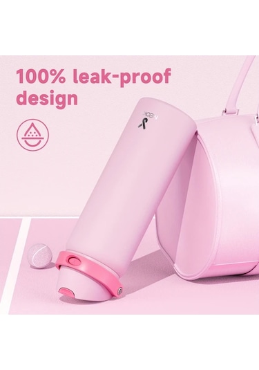 Maxaccess Night - 32 Oz 32oz Çift Taraflı Açılır Kapaklı Su Matarası, 304 Paslanmaz Çelik, Pembe Ve Beyaz, Spor Ve Outdoor Aktivite Gece - 32 Oz