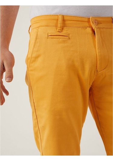 Hardal Renk Chino Erkek Şort Hardal