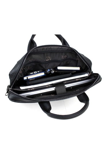Siyah Renk Evrak Ve Laptop Çantası 15,6 İnç Unisex Siyah